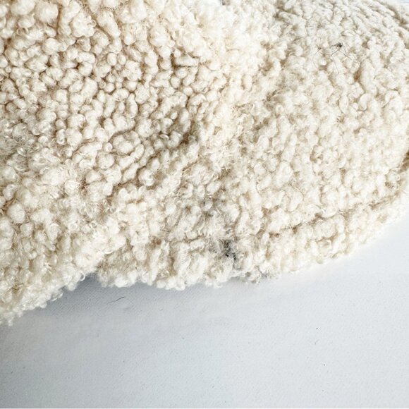 NWT Rag & Bone Addison Sherpa Baseball Cap Rag & Bone in Antique White - Picture 5 of 8